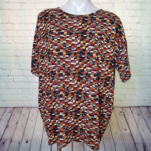 LuLaRoe Geometric Print Fall Irma Tunic Top Size  S